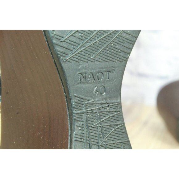 Naot Treasure Grecian Copper Brown Leather Slip-on Wedge Sandal Size 9.5 - Picture 9 of 10